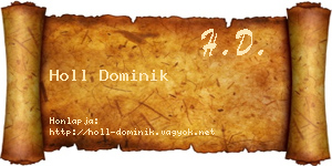 Holl Dominik névjegykártya